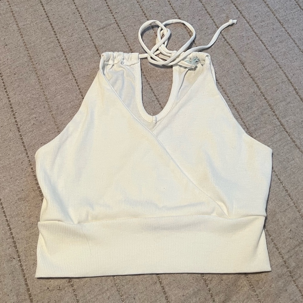White crop top